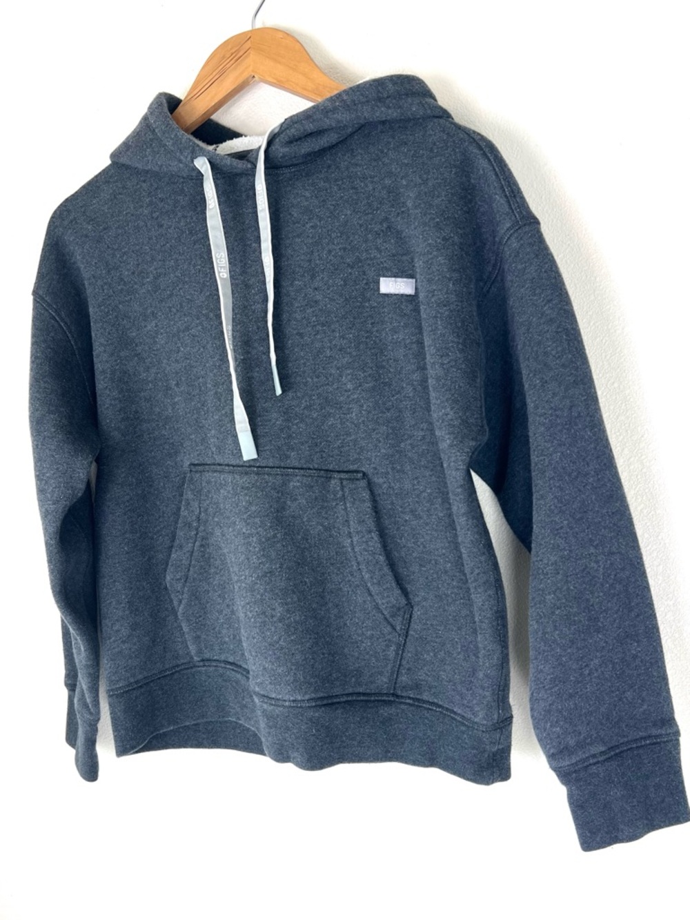 Figs Women’s Dark Heathered Gray Pullover Hoodie Size Small
